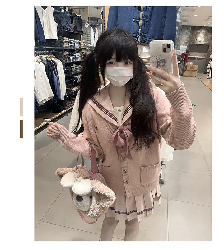 JK Uniform V-Neck Cardigan for Kansai-Collar Style Multicolor 42668:748746