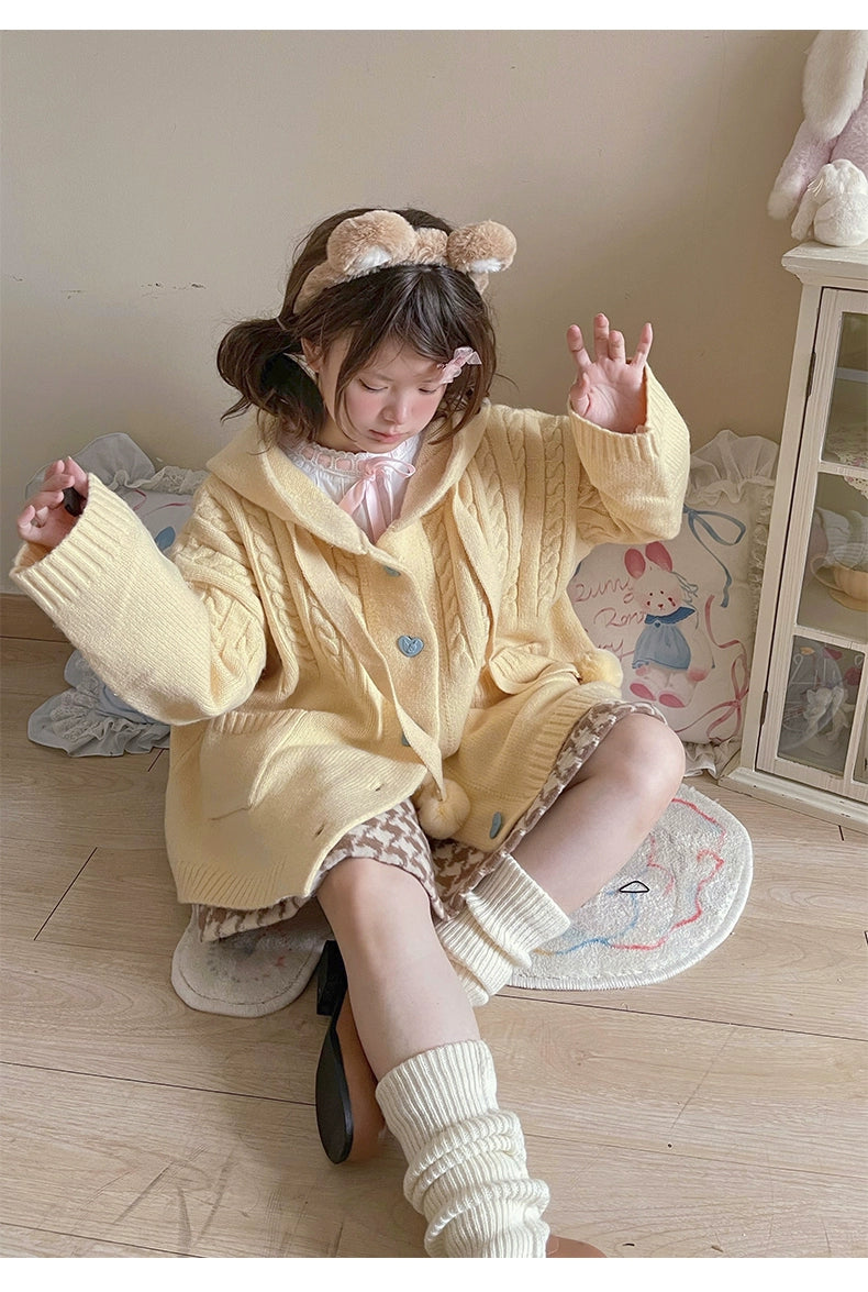 Kawaii Oversized Cardigan Sweater Coat Multicolor 22652:345590