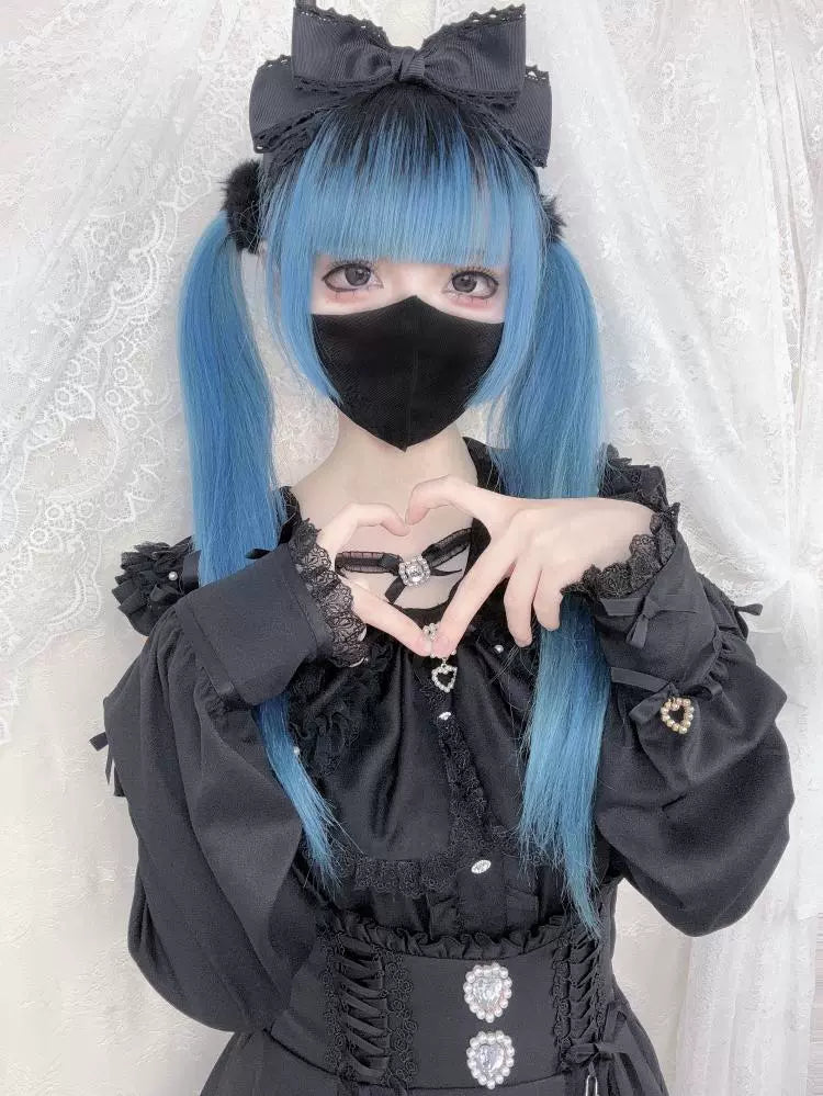 Jirai Kei Bunny Ear Blouse, Ruffles and Lace 43937:791891