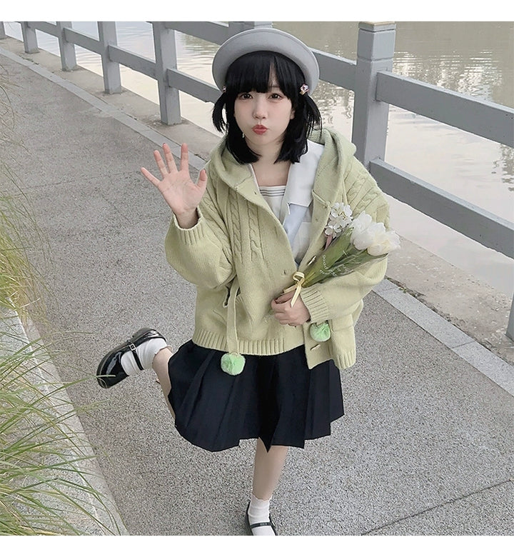 Kawaii Oversized Cardigan Sweater Coat Multicolor 22652:345528