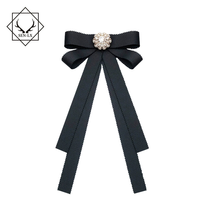 British Academy Rhinestone Vintage Brooch Pin Bow Tie 21842:313868