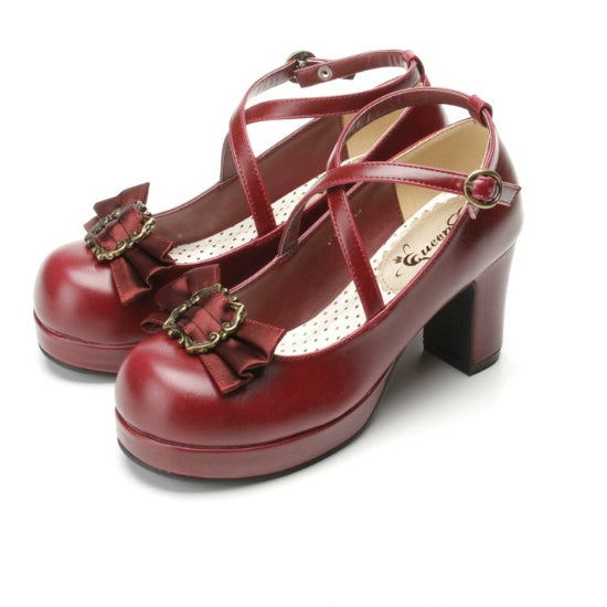 Lolita Shoes Mori Kei High Heels Shoes Multicolor (34 35 36 37 38 39 40) 28952:341436