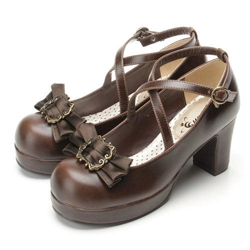Lolita Shoes Mori Kei High Heels Shoes Multicolor 28952:341440