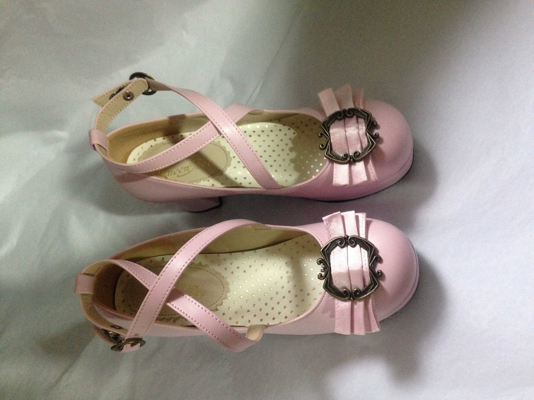 Lolita Shoes Mori Kei High Heels Shoes Multicolor (34 35 36 37 38 39 40 / Pink) 28952:341420