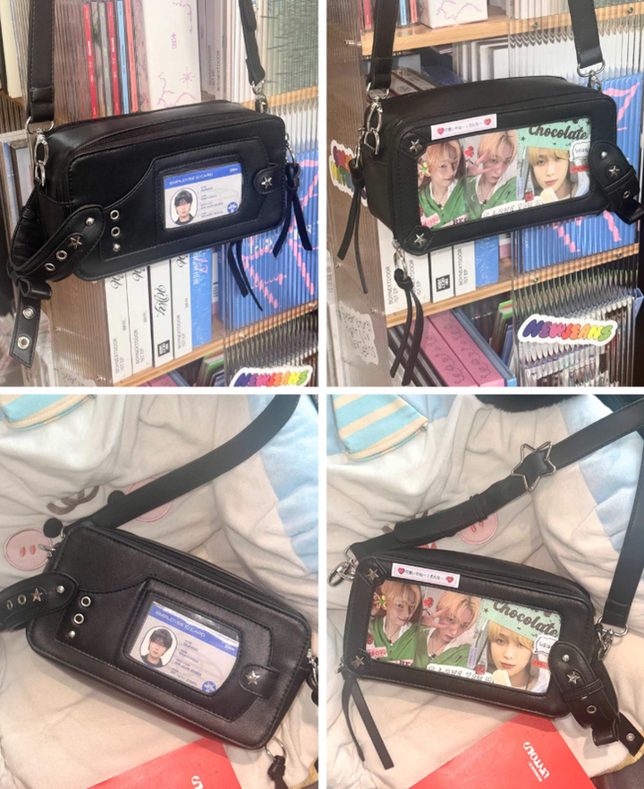 Gyaru Ita Bag Brick-like Crossbody Bag Motorcycle Handle Bag 41756:719590
