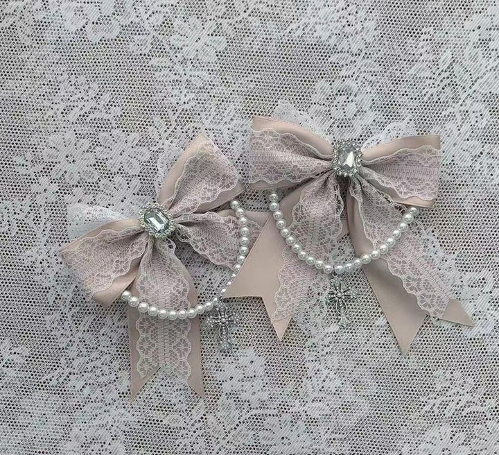 Jirai Kei Lace Shawl Dress Set, Detachable Tie (M) / L M S) 45193:840977