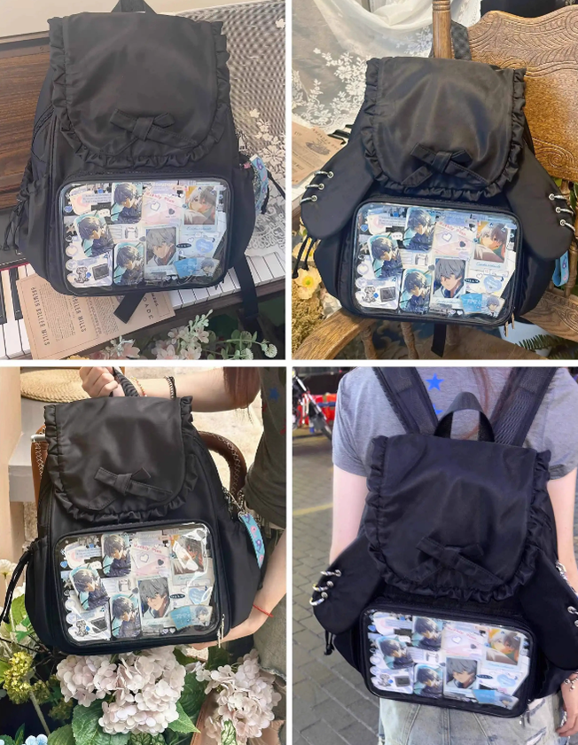 Kawaii Ita Bag Dual-Shoulder Backpack Bunny Ear Bag 40110:670716