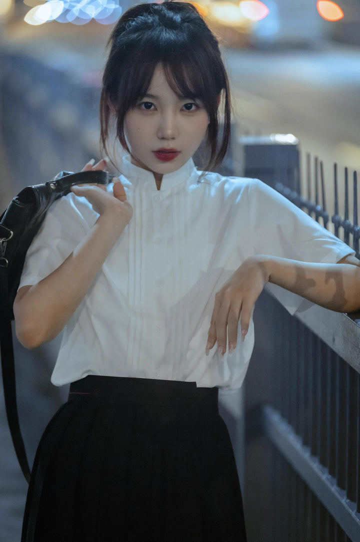 JK Uniform Pleated Skirts with Six Lengths & Embroidered Coat 42566:746377