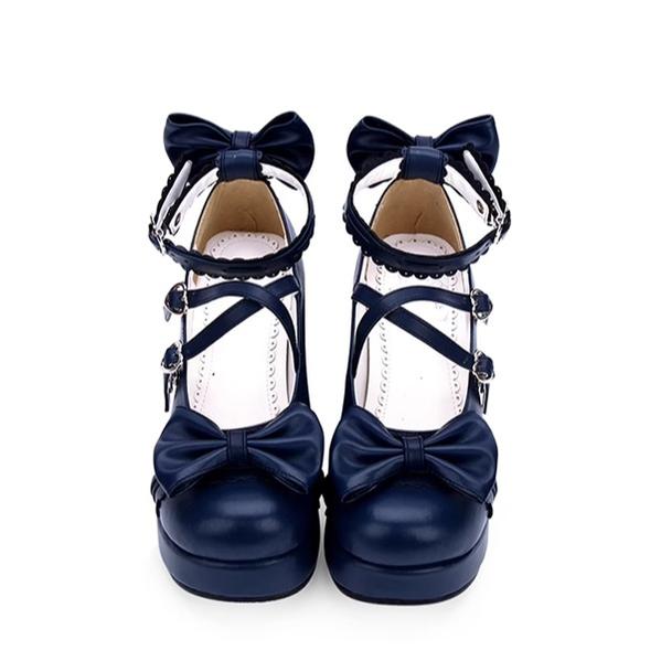 Lolita Shoes Platform Shoes With Bow 5 Colors 31656:367202