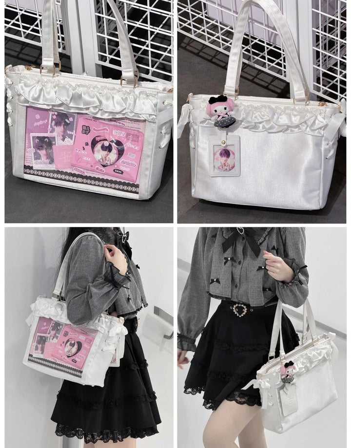 Large Capacity Satin Lolita Ita Bag Handle/Crossbody Strap 43100:767150