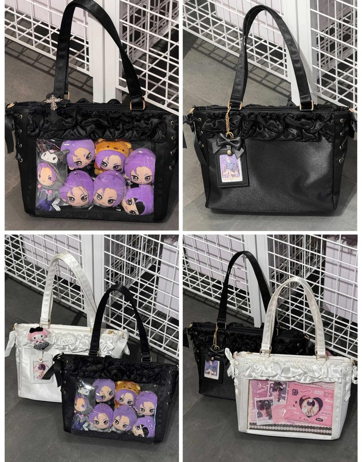 Large Capacity Satin Lolita Ita Bag Handle/Crossbody Strap 43100:767130