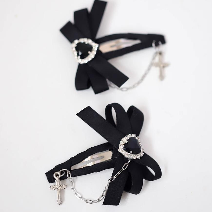 Jirai Kei Hair Clips Lolita Hairpin Accessories Bow Bangs 22518:332196
