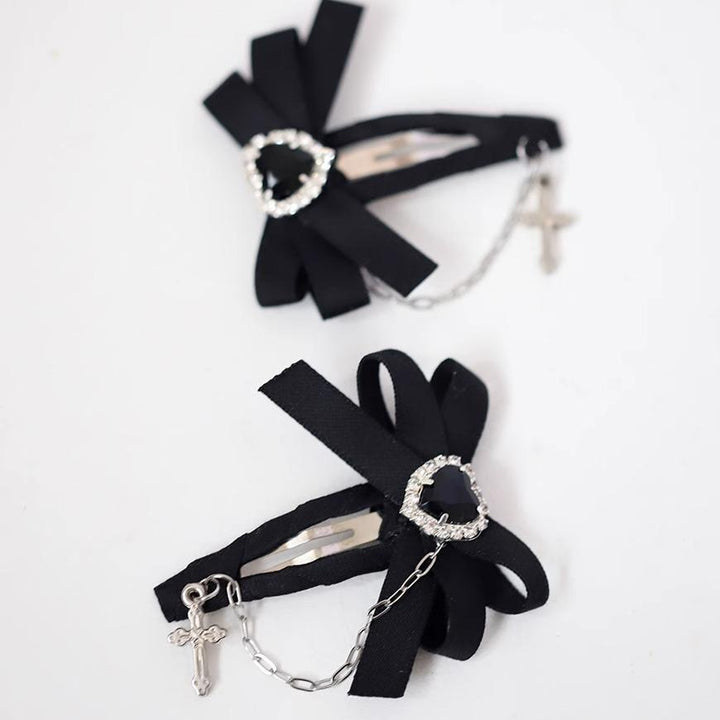 Jirai Kei Hair Clips Lolita Hairpin Accessories Bow Bangs 22518:332196
