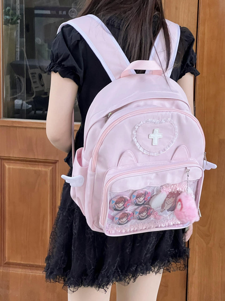 Tenshi Kaiwai Ita Bag Backpack Blue And Pink Bag 38278:588592
