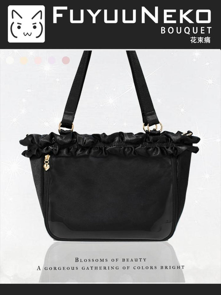 Bouquet Ita Bag With 2 Carry Styles & Multiple Inner Pockets (Black) 43236:770898