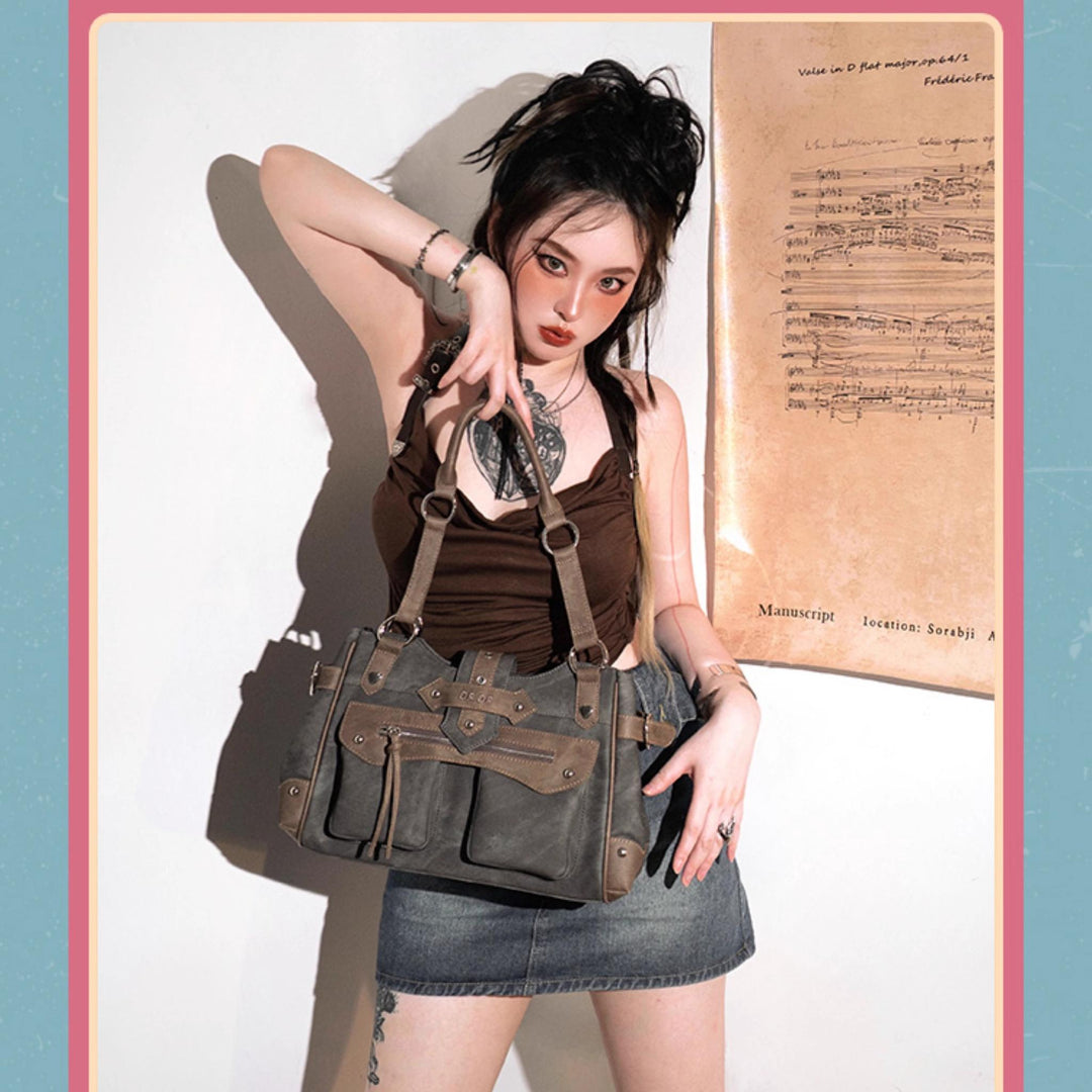 Punk Ita Bag Single Shoulder Bag Cool Office Worker Crossbody 37056:546356