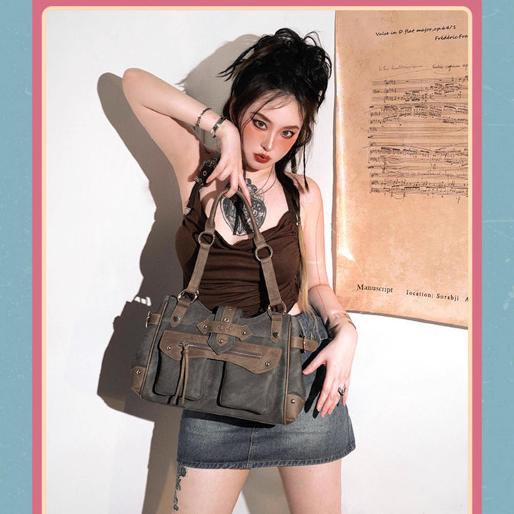 Punk Ita Bag Single Shoulder Bag Cool Office Worker Crossbody 37056:546356