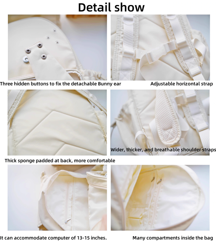 Kawaii Ita Bag Dual-Shoulder Backpack Bunny Ear Bag 40110:670724