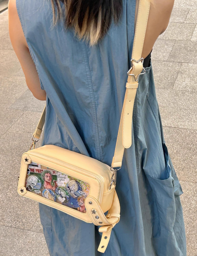 Gyaru Ita Bag Brick-like Crossbody Bag Motorcycle Handle Bag 41756:719640
