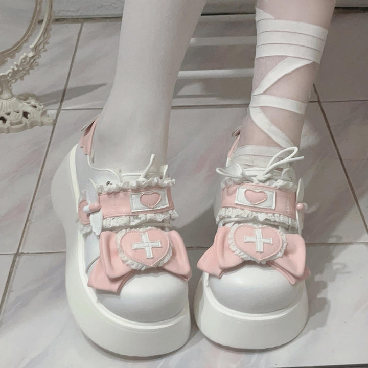 Lolita Platform Shoes Round Toe Sweet Shoes 35740:503364