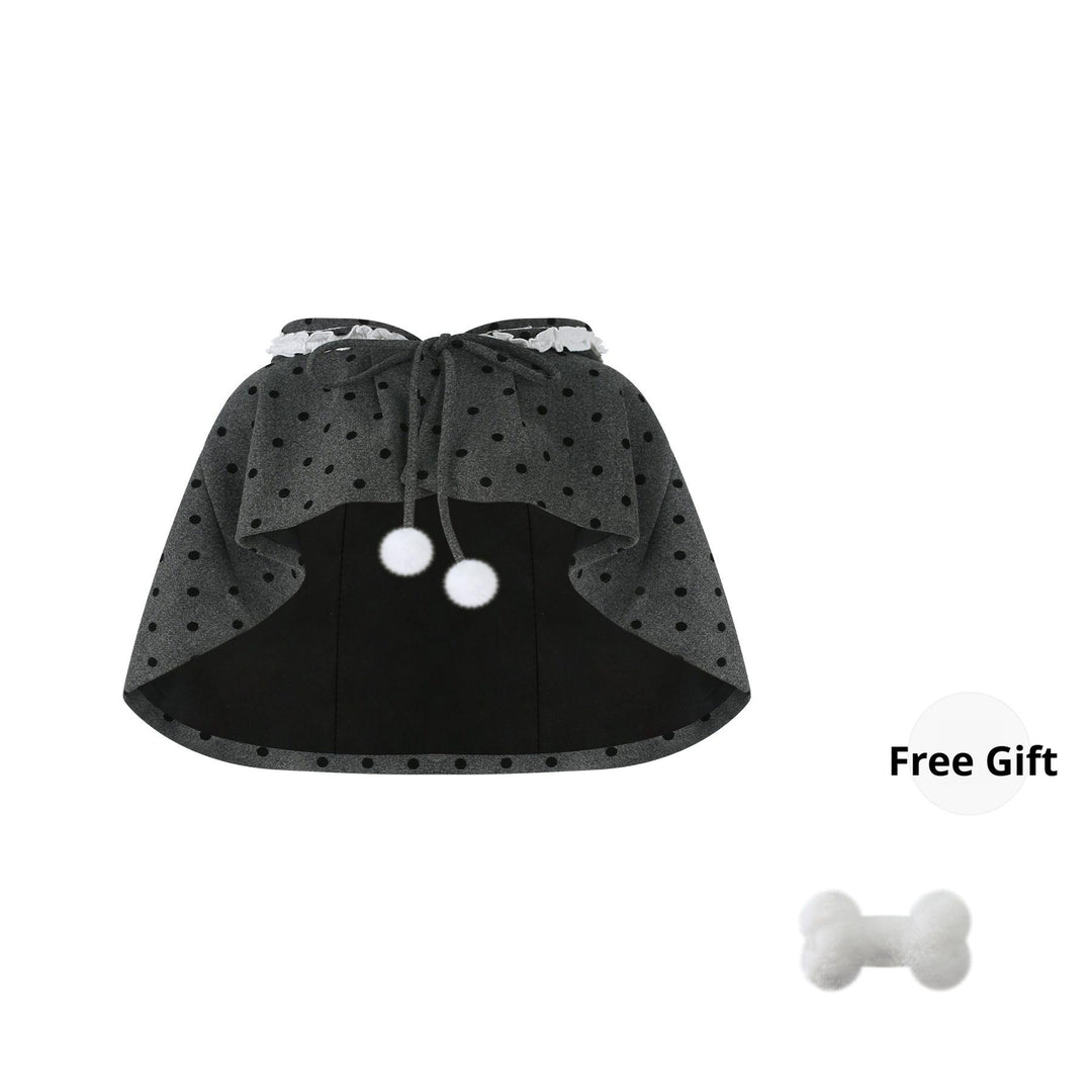 Kawaii Outfit Set, Knit Top, Suspender Skirt and Cape (M S XS) 44083:796627