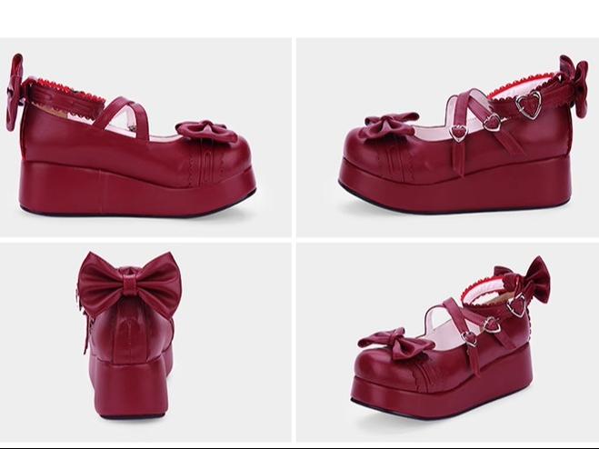 Lolita Shoes Platform Shoes With Bow 5 Colors 31656:370754