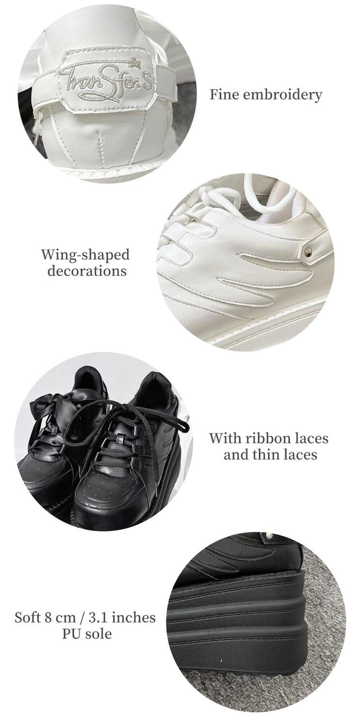 Jirai Kei Platform Shoes Round-toe Sneaker Shoes 40090:678536