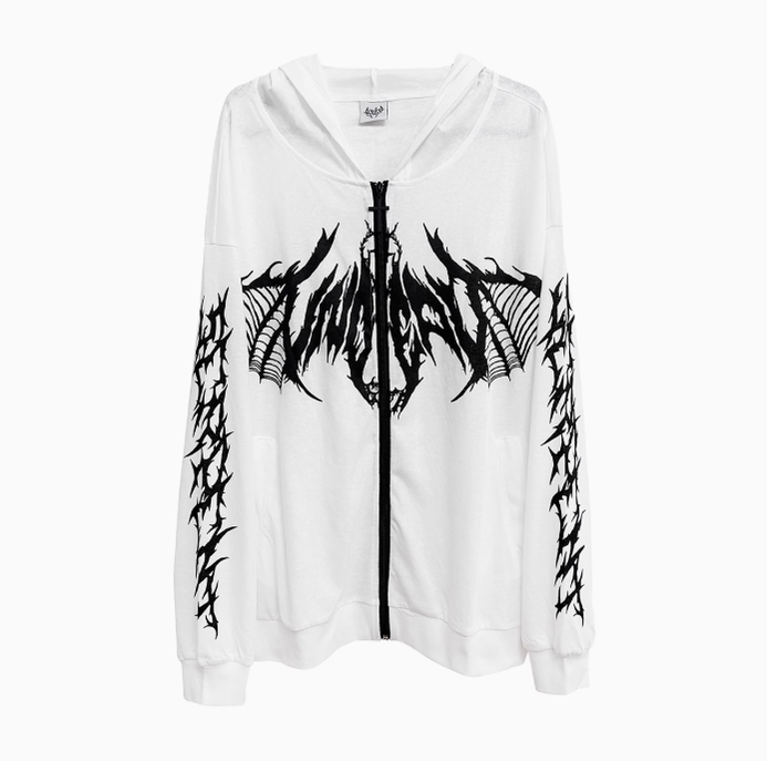 Jirai Kei Jacket Subculture Punk Hoodie Unisex Printed Top (L M XL) 39786:779161