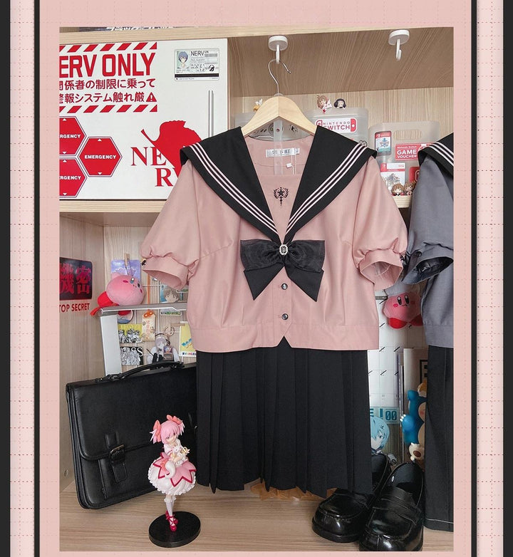 JK Uniform Sailor Collar Shirt & Skirt In Different Lengths 42564:772588