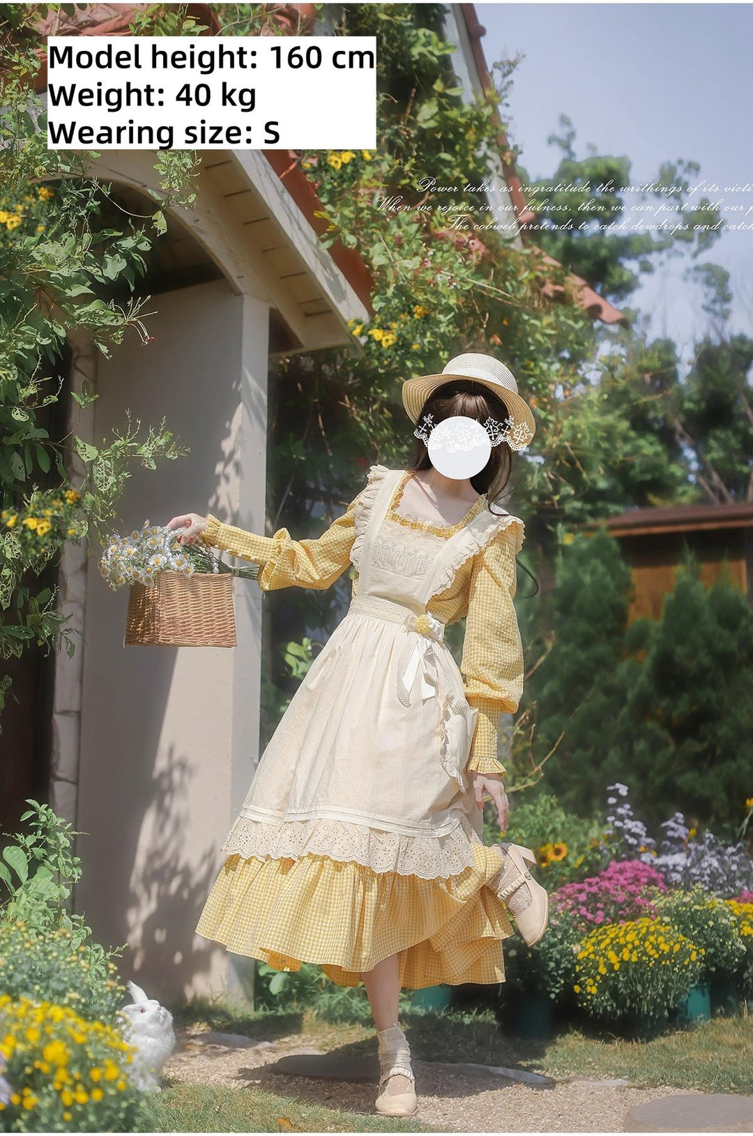Country Lolita Dress Set Short/Long-Sleeved OP and Cotton Over-Skirt 42815:756436