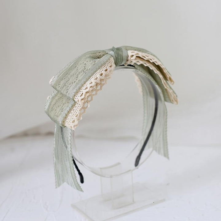Lolita Fashion And Mori Kei Hair accessory Matcha Green Lace Brooch Clasp 36426:520774
