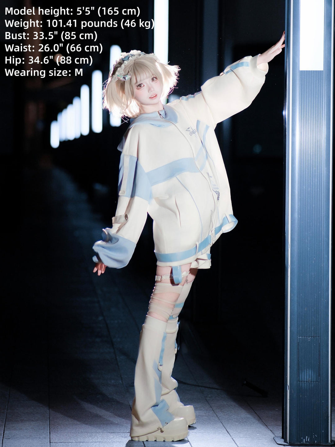 Plus Size Tenshi Kaiwai Outfit, Jacket and Shorts 44120:796988