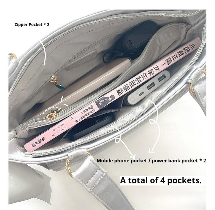 Satin Ita Bag, Clear Window & Detachable Ribbon Bow 43227:772010