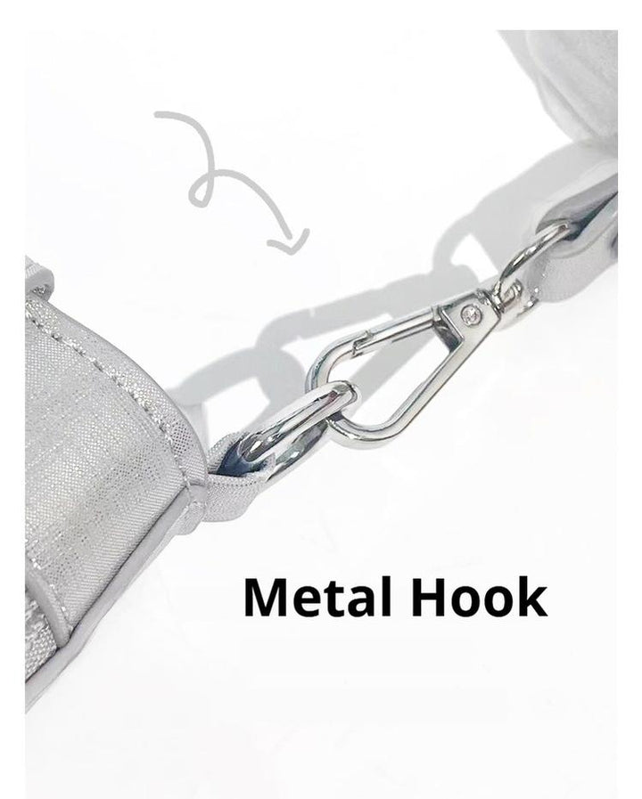 Y2K Style Ita Bag, Clear Window & Detachable Chain 43228:772326