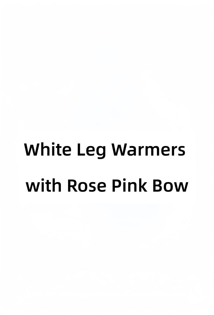 Knitted Winter Leg Warmers, Ribbon Bow and Pom-Poms 44479:816794