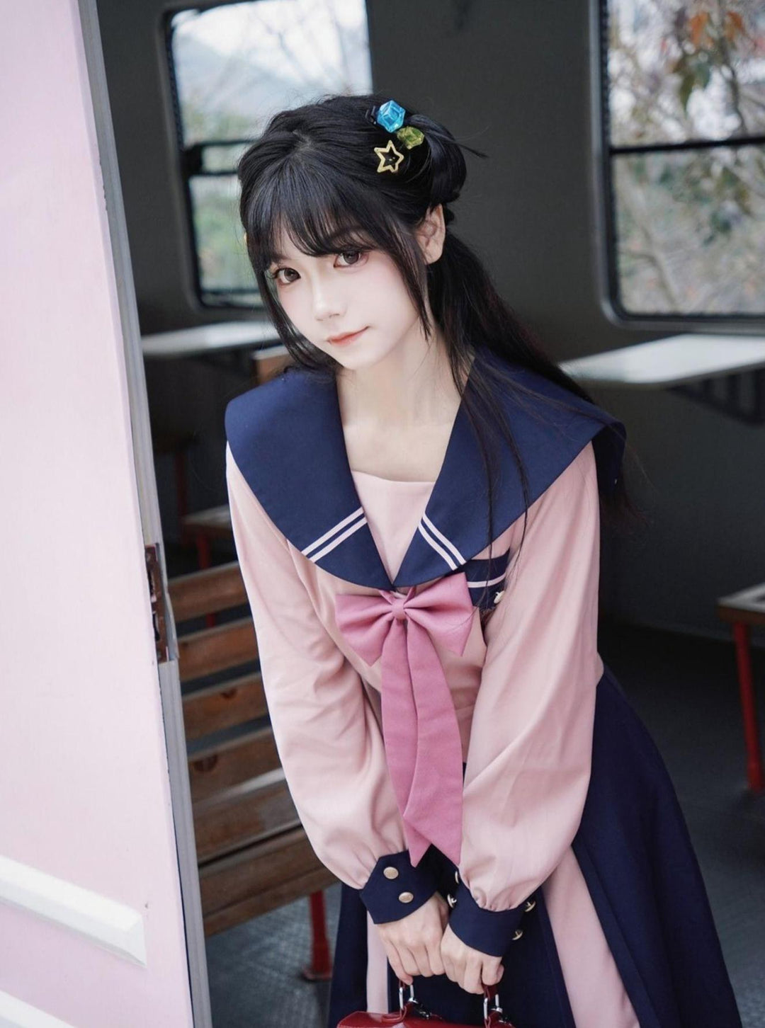 JK Uniforms with Short/Long Sleeved Shirt + Short/Mid-Length Skirt 43026:763213