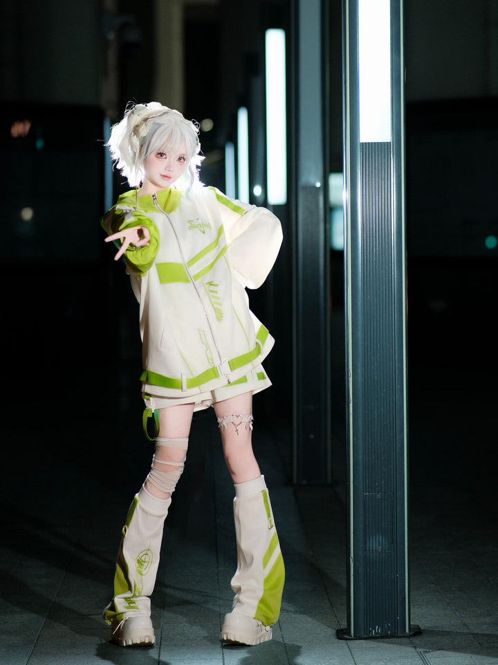 Plus Size Tenshi Kaiwai Outfit, Jacket and Shorts 44120:796943