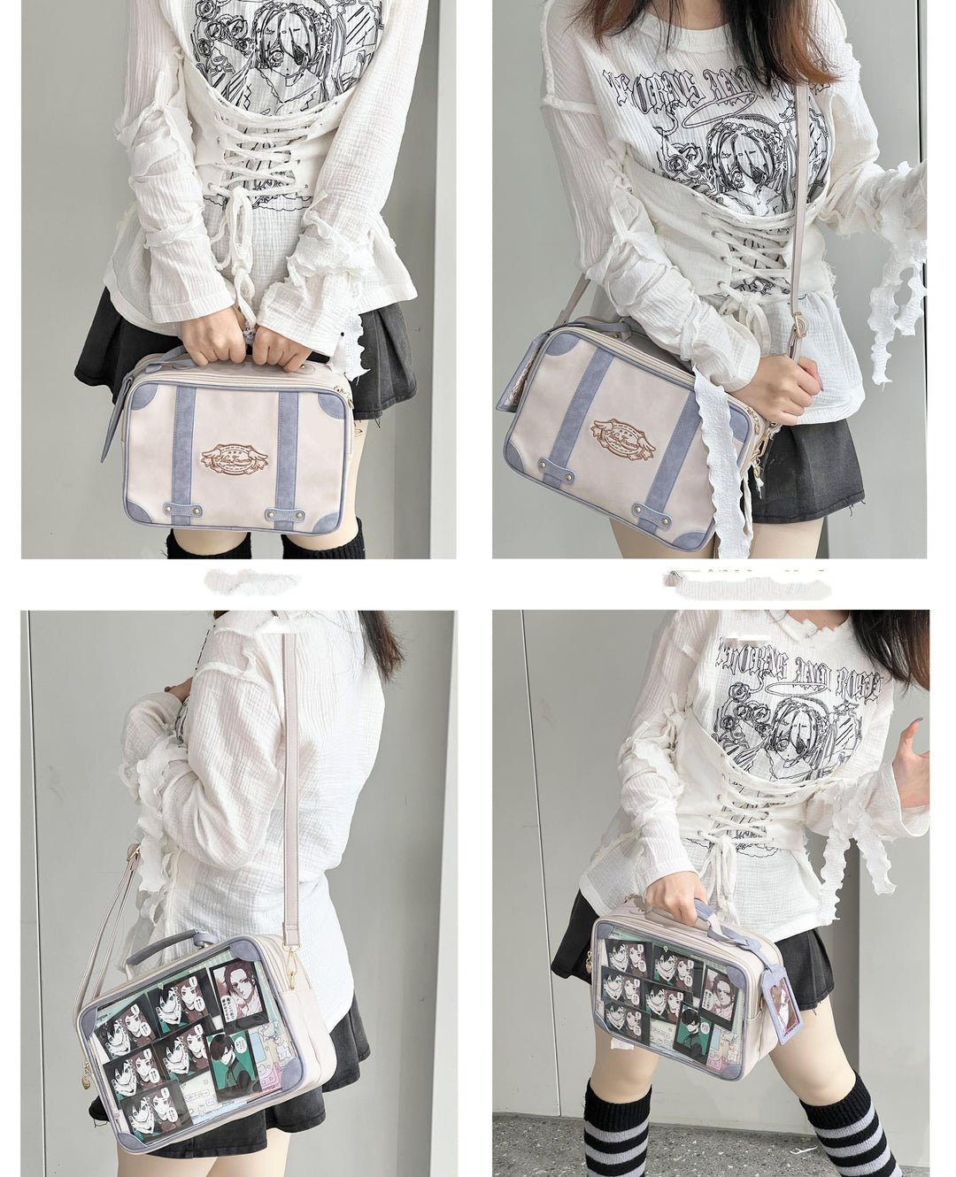 Kawaii Ita Bag Crossbody Shoulder Bag Vintage Square Bag 35278:491828
