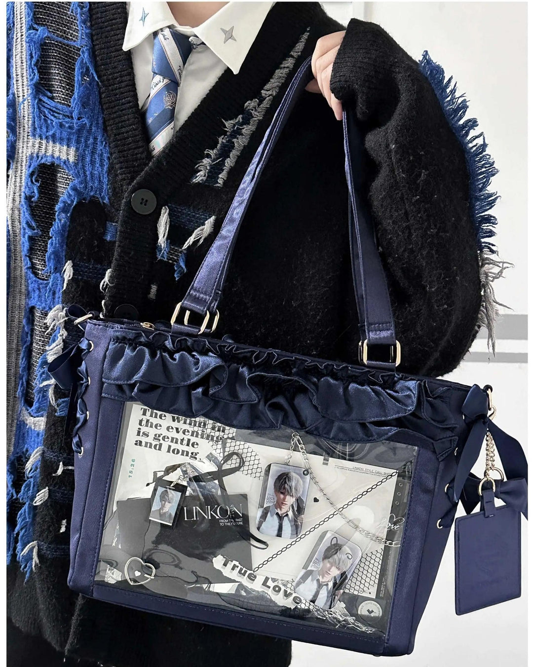 Large Capacity Satin Lolita Ita Bag Handle/Crossbody Strap 43100:767126