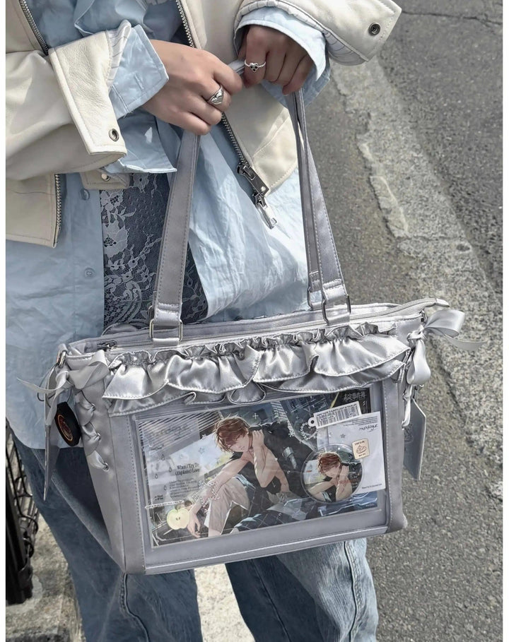 Large Capacity Satin Lolita Ita Bag Handle/Crossbody Strap 43100:767138