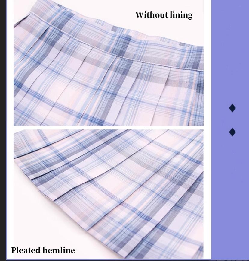 Mechanical Rabbit Print Shirt Purple Pleated Skirt 39060:612164
