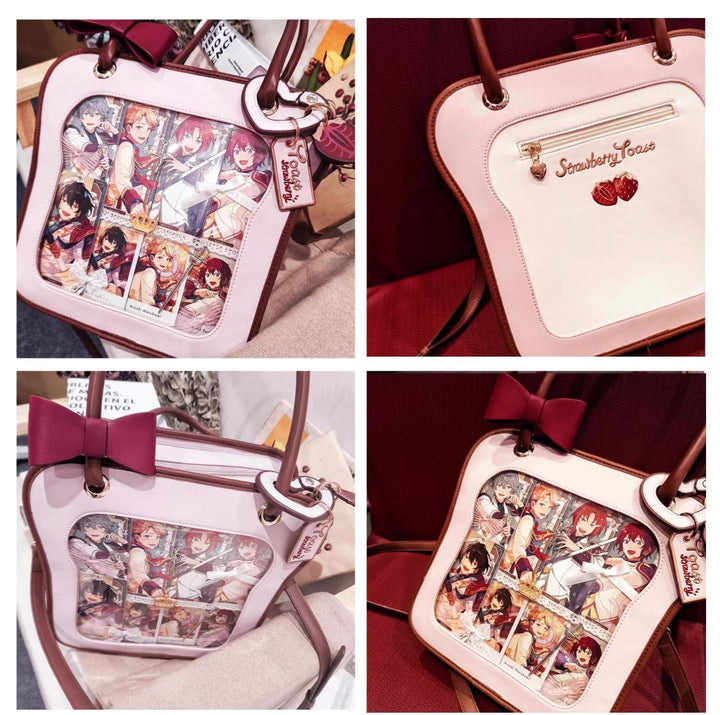 Kawaii Ita Bag Toast Ita Bag With Shoulder Cotton Dolls Bag 21914:326450