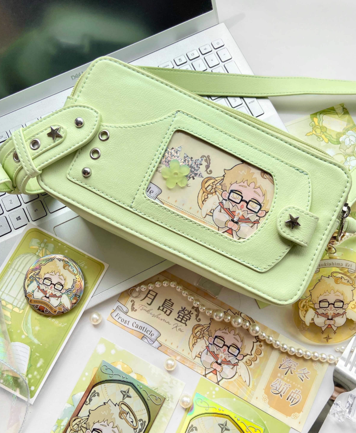 Gyaru Ita Bag Brick-like Crossbody Bag Motorcycle Handle Bag 41756:719600