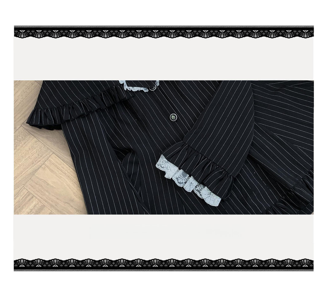 Jirai Kei Cape Dress Set, Detachable Embroidered Tie 44586:814441