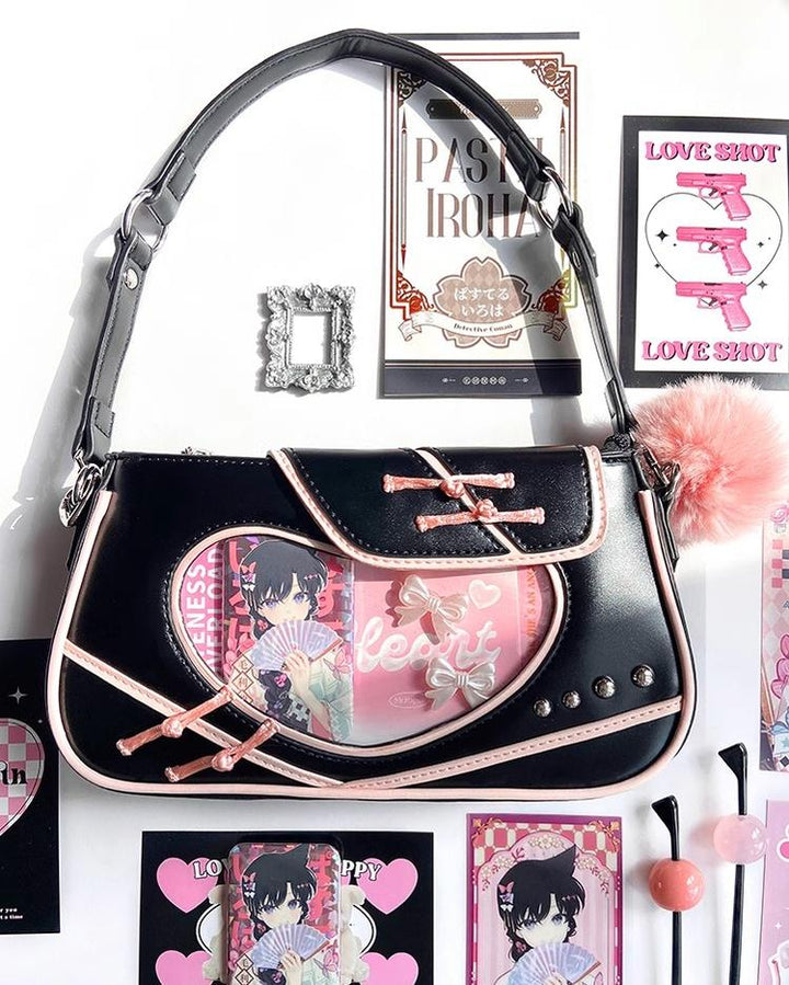 Chinese Style Ita Bag Knot Button Handbag Cross-body Bag 39542:627514
