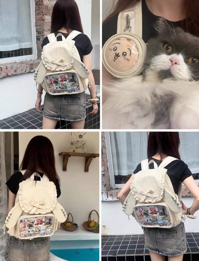 Kawaii Ita Bag Dual-Shoulder Backpack Bunny Ear Bag 40110:670700