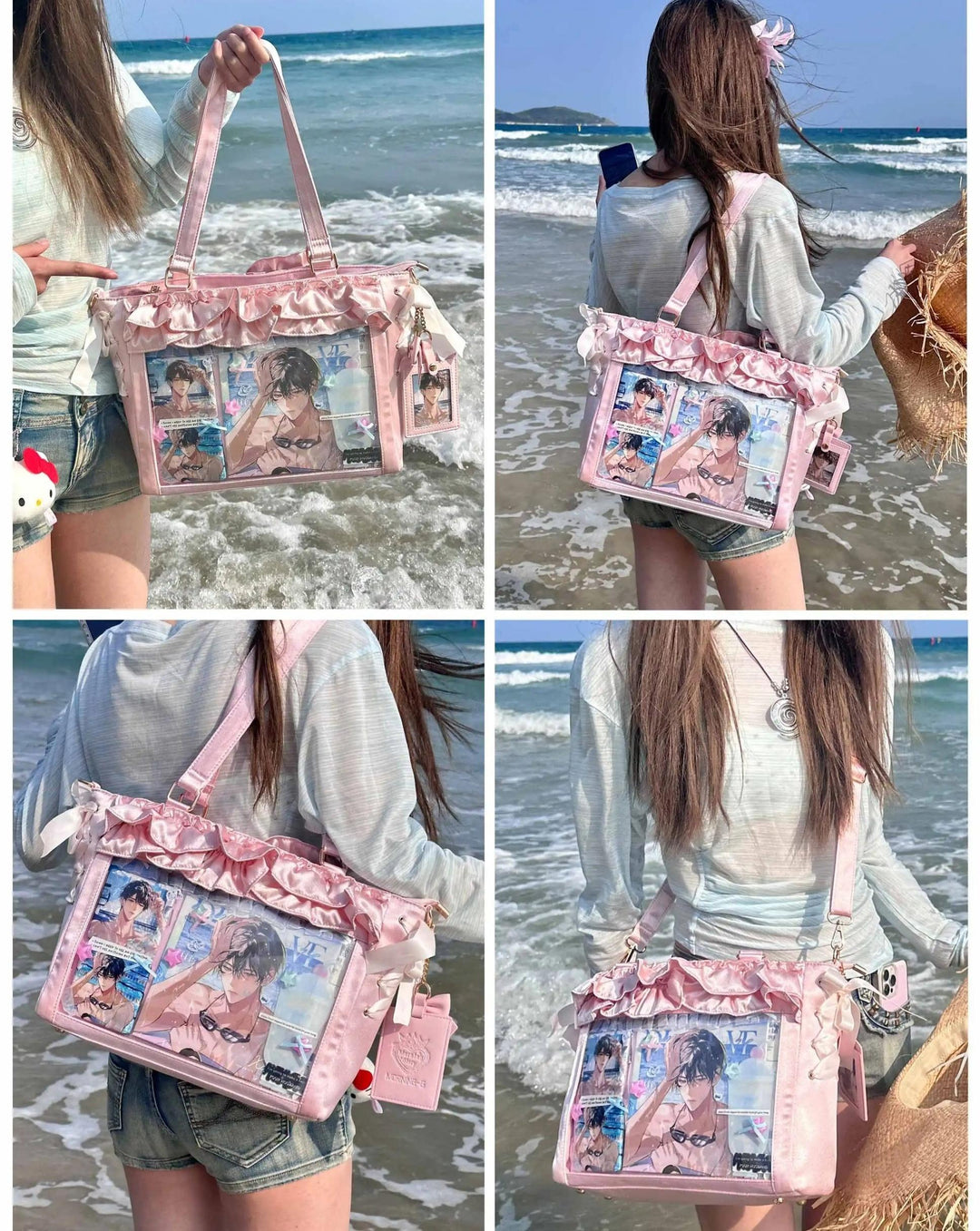 Large Capacity Satin Lolita Ita Bag Handle/Crossbody Strap 43100:767151