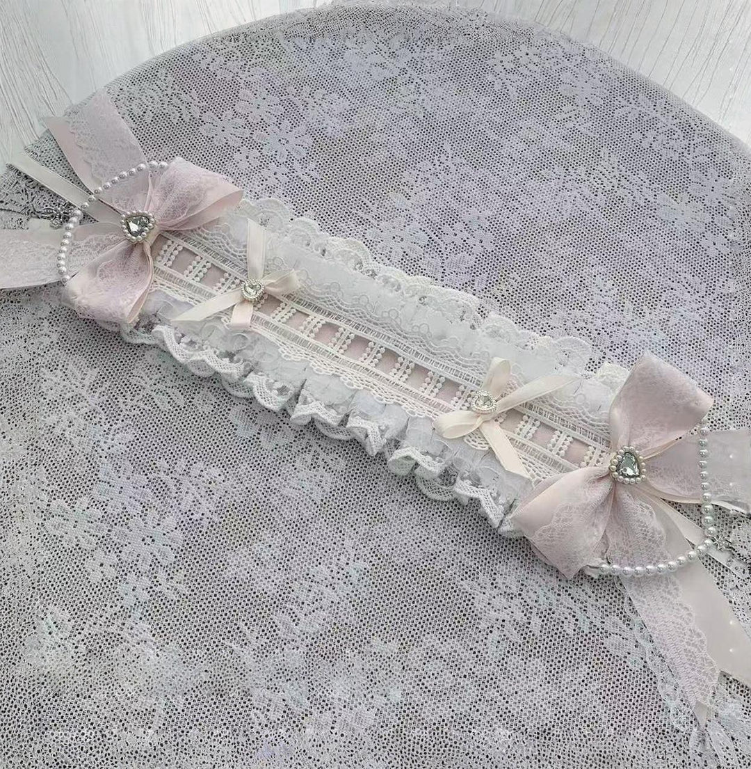 Jirai Kei Lace Shawl Dress Set, Detachable Tie (M) / L M S) 45193:840978
