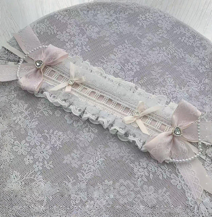Jirai Kei Lace Shawl Dress Set, Detachable Tie (M) / L M S) 45193:840978