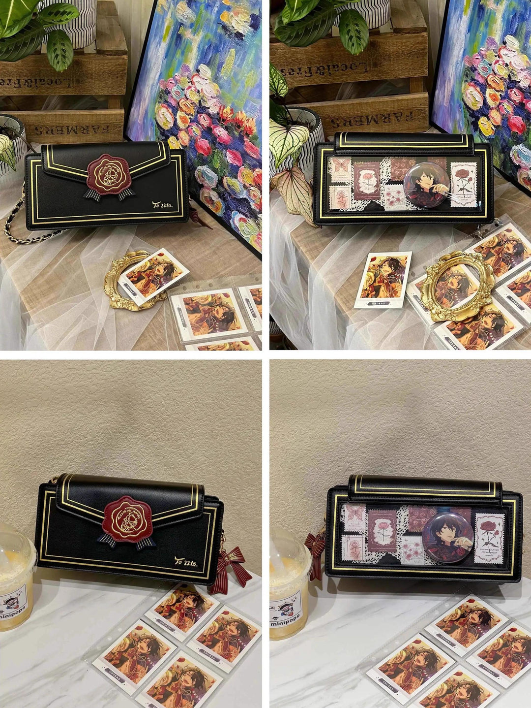 Kawaii Ita Bag Rose Envelope Shaped Crossbody Chain Itabag 38030:582044